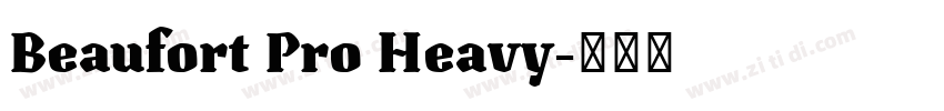 Beaufort Pro Heavy字体转换